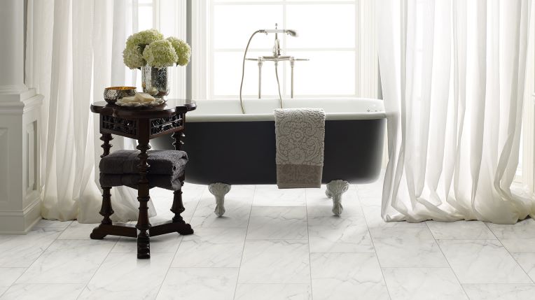 tile flooring in a bathroom